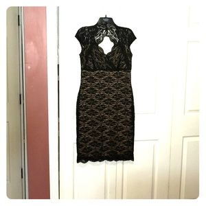 Women's black lace dress